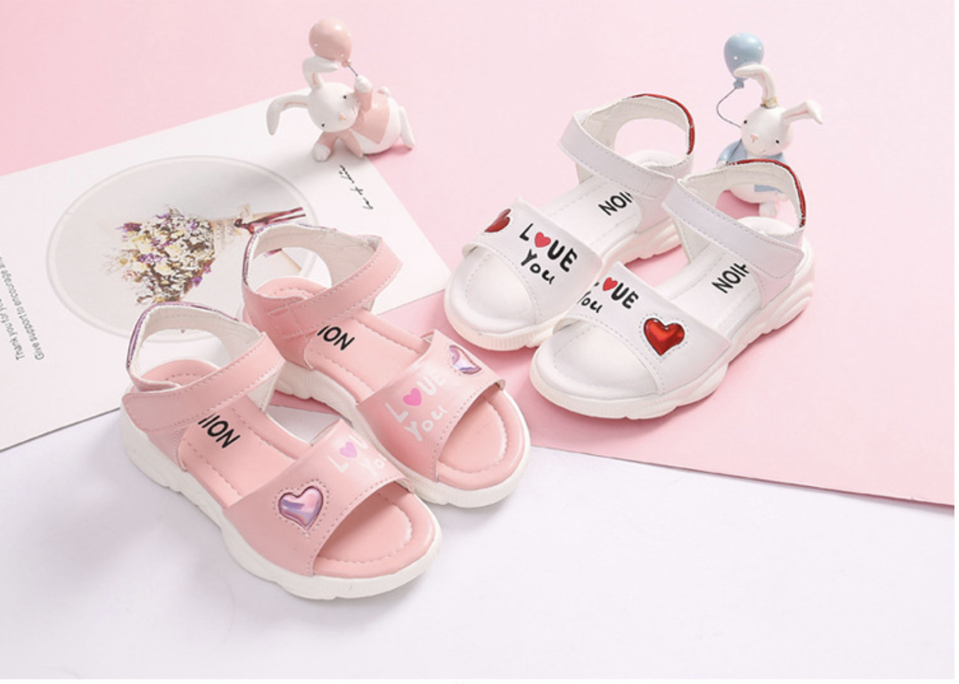 Giày sandal cho bé gái 2 màu dễ thương ES006