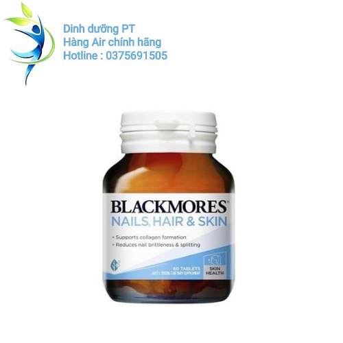 Blackmores Nail,Hair And Skin 60 viên mẫu mới của Úc-Da đẹp,Móng chắc khỏe
