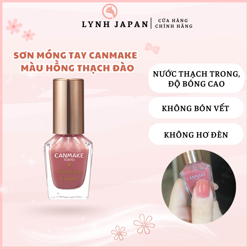 Sơn Móng Tay Canmake Màu FC01 Hồng Thạch Đào Nhật Bản
