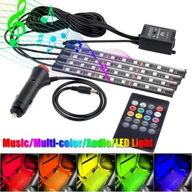 Bộ đèn led chiếu gầm ghế 12V kèm remote điều khiển đổi màu cảm biến thông minh theo tiếng nhạc cực sang trọng (Loại 12 bóng led) có video sản phẩm