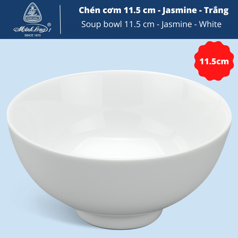 [HCM]Chén cơm 11.5 cm - Jasmine - Trắng