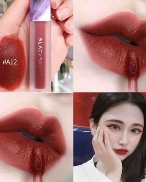 [CHÍNH HÃNG] SON KEM LỲ BLACK ROUGE A12 NÂU ĐỎ GẠCH