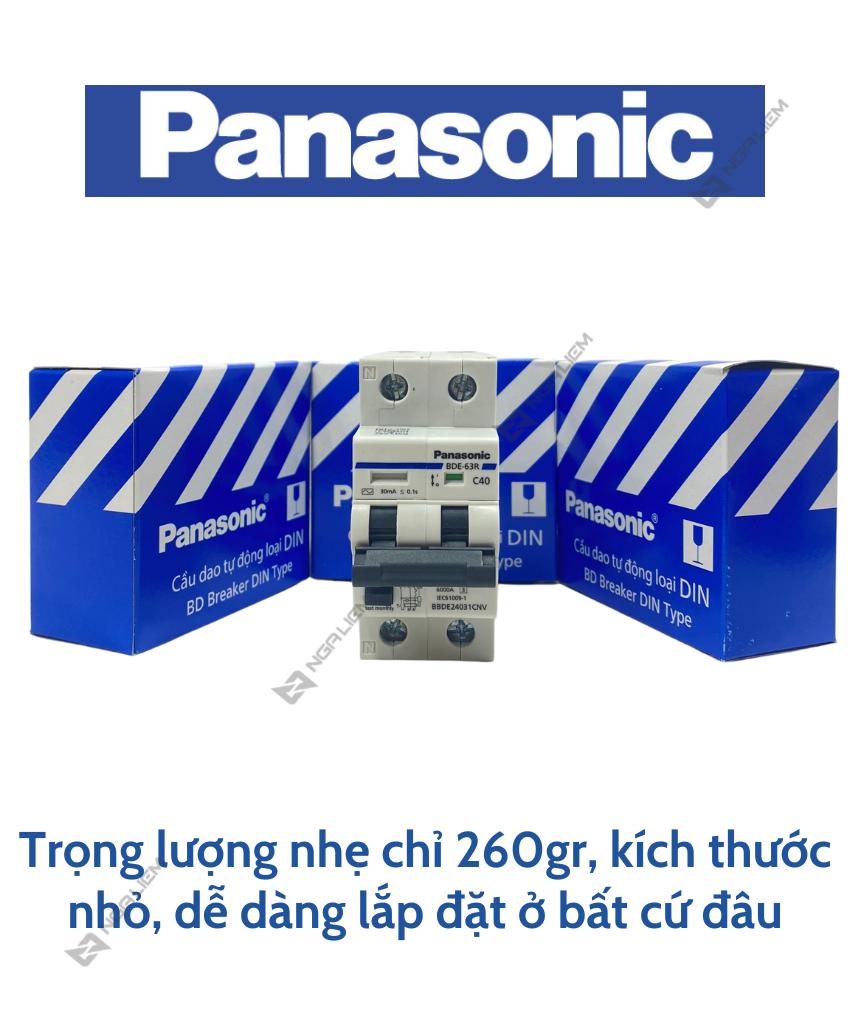 CB 2 Tép (2 Pha) 16A, 20A, 25A, 32A, 40A, 50A, 63A PANASONIC (BBD_CNV)