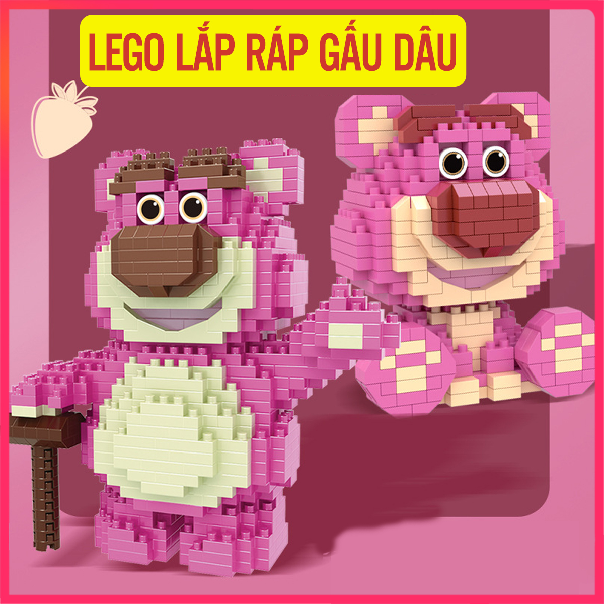 Bộ Đồ Chơi Lắp Ráp Lego Gấu - Nhiều Kích Thước Khác Nhau - lego lắp ráp, lego xếp hình, bộ đồ chơi lắp ráp mini, Lego lắp ráp mô hình 3d