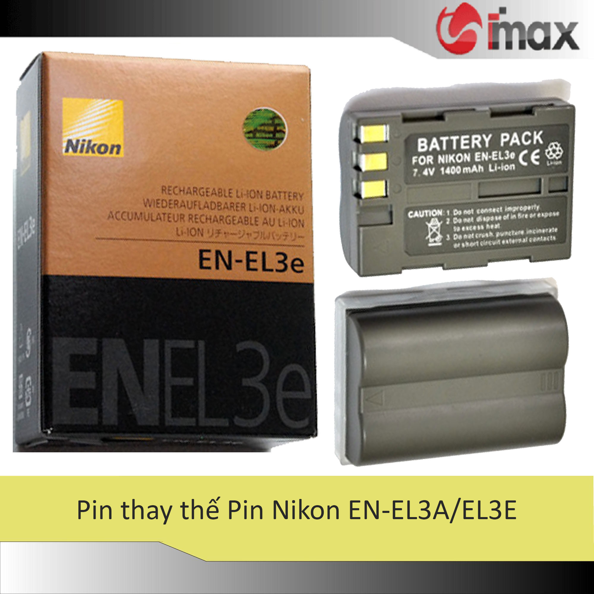 Pin thay thế Pin máy ảnh EN-EL3/EL3A/EL3E