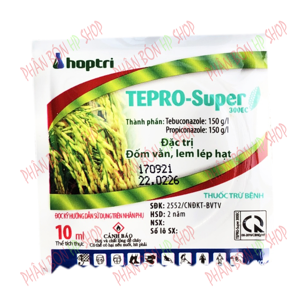 Tepro Super 300EC Thuốc trừ bệnh gây hại cây trồng – Đặc Trị Đốm Vằn, Lem lép hạt trên lúa