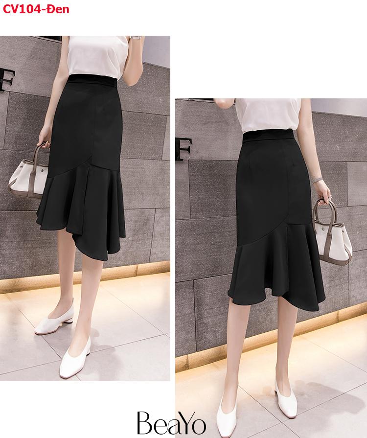 nh59-1219-Chân Váy Đuôi cá Rũ xinh xắn 2 lớp s-6xl
