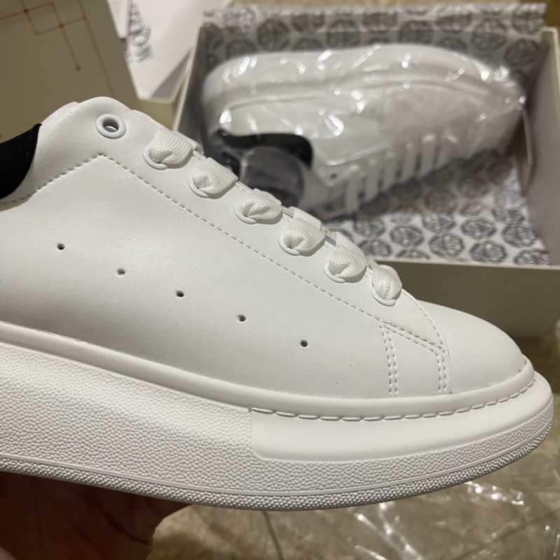 [full box-phụ kiện] giày Mcqueen gót đen hàng 1:1 trung cao cấp