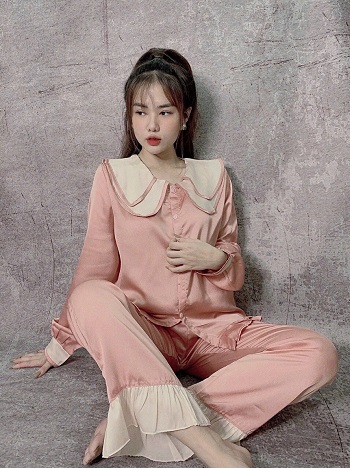 [HCM]ĐỒ BỘ LỤA SATIN CAO CẤP BÁNH BÈO MẪU MỚI