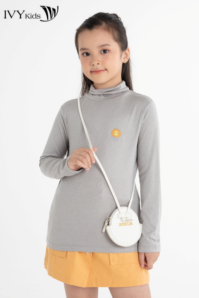 Áo thun bé gái cổ lọ ivy moda ms 58g1575