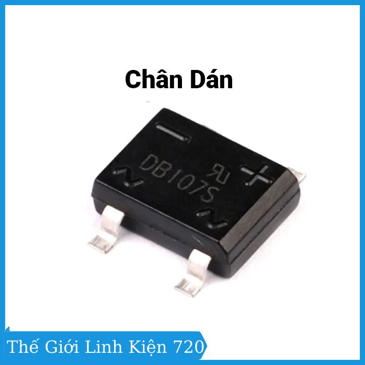 Diode cầu DB107, DB107S điện áp 1000V 1A