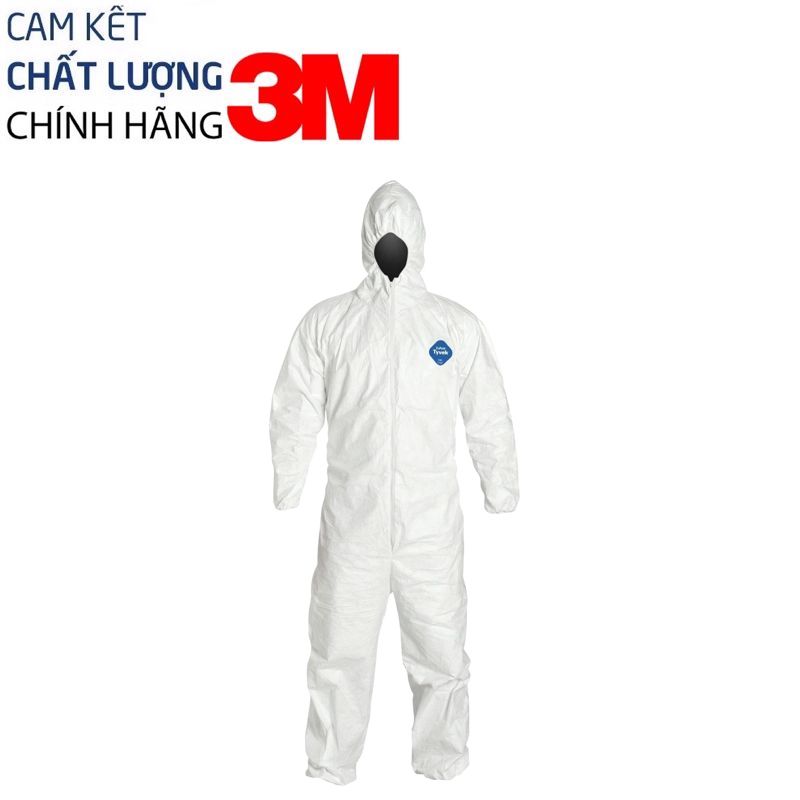 Quần áo chống hóa chất Dupont Tyvek 400 làm từ vải không dệt Tyvek chống tất cả các loại bụi và hóa chất lỏng dạng nhẹ, không thấm và chống bám dính