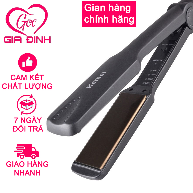 [Lấy mã giảm 10k] Máy duỗi tóc cao cấp KM-329