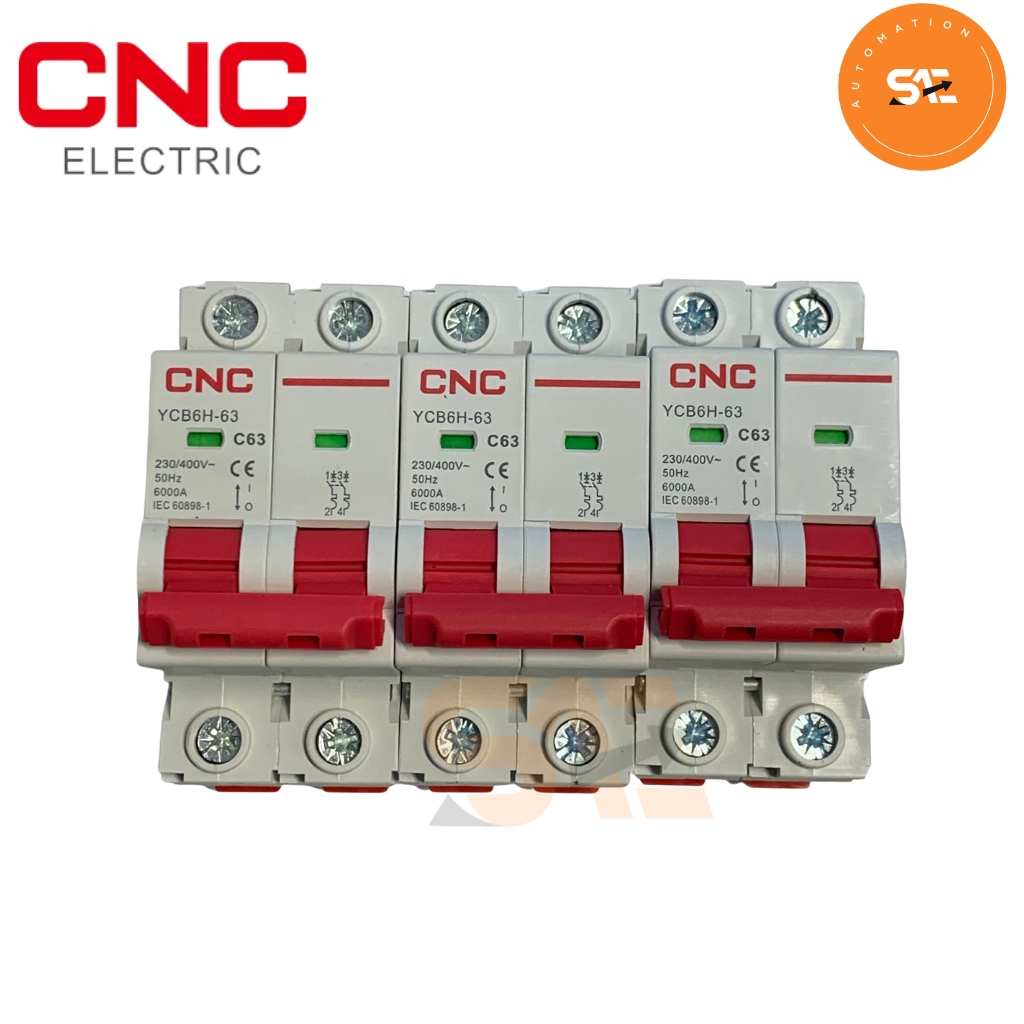 Aptomat 1pha/2pha/3pha 6A-63A YCB6H-63 hãng CNC Electric