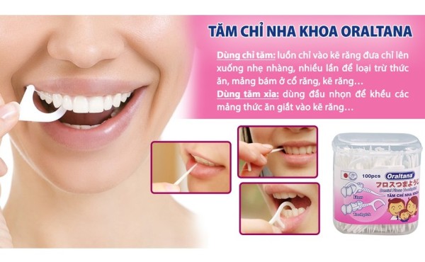 Hộp 100 cây Tăm chỉ nha khoa Oraltana - tăm xỉa kẽ răng Oral Tana -  an toàn, không làm hại nướu - SGP