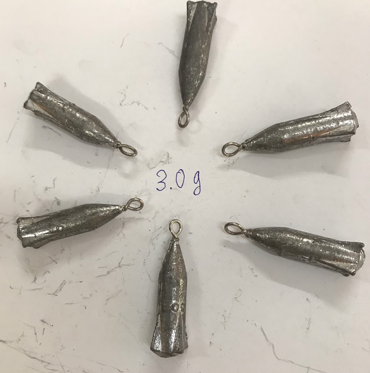 Combo 10 viên chì câu cá móc hoả tiễn - chì treo câu cá sông đủ size 30gr - 50gr - 75gr - 100gr