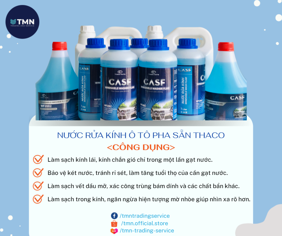 [CHÍNH HÃNG] THACO - NƯỚC RỬA KÍNH Ô TÔ PHA SẴN WF1601 (5L)
