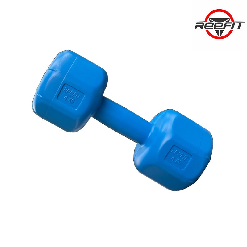Vỏ tạ tay nhựa bát giác Reefit 4kg không ruột