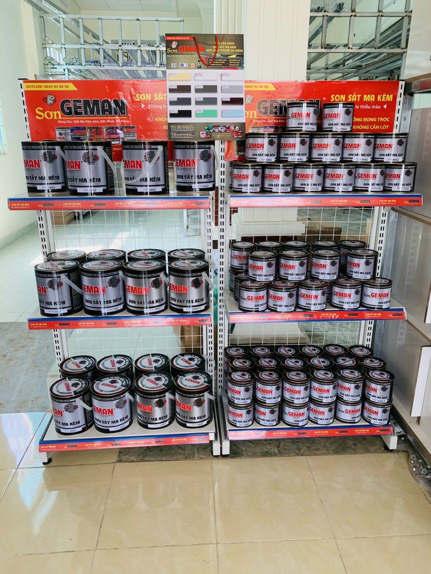 [HCM]Sơn Cho Sắt Mạ Kẽm Geman loại 09kg  ( màu xám đậm và xám Xingfa)