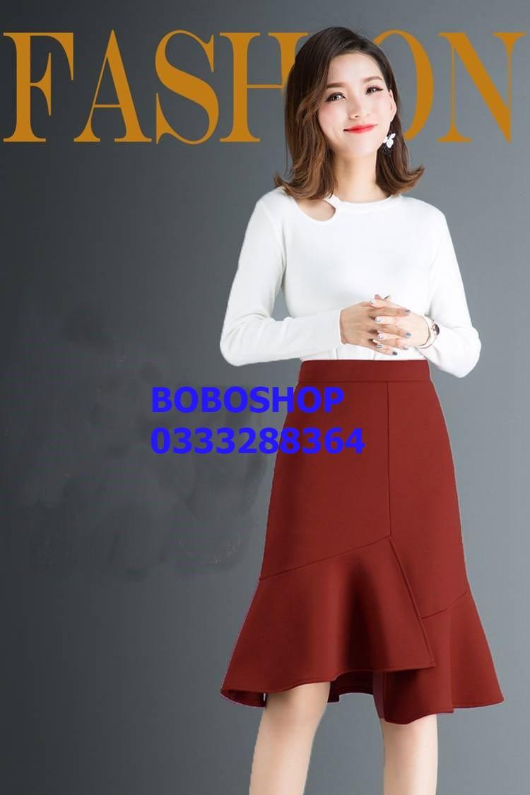 Chân váy gợn sóng tà xéo Lyly