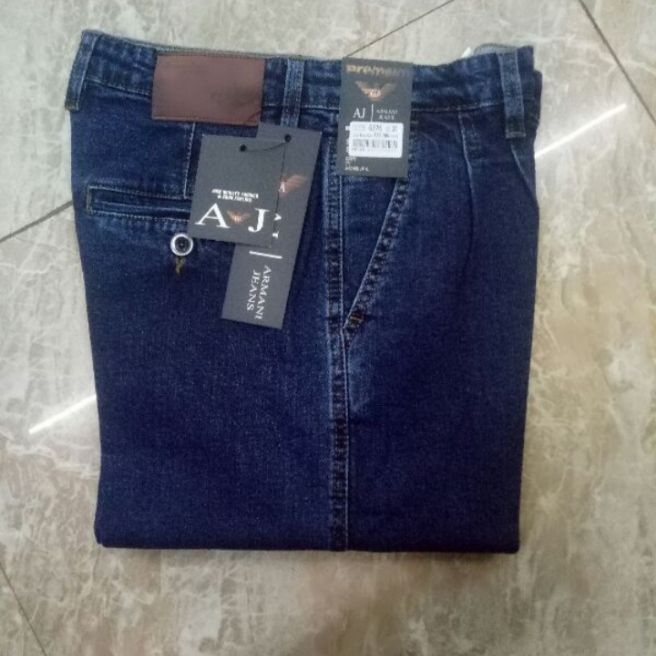 Quần bò thụng túi chéo nam Trung chất giãn