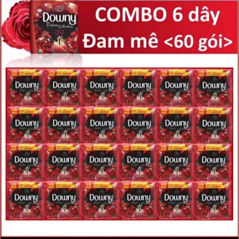 Set ( 6 dây x 10 gói) nước xả vải Downy