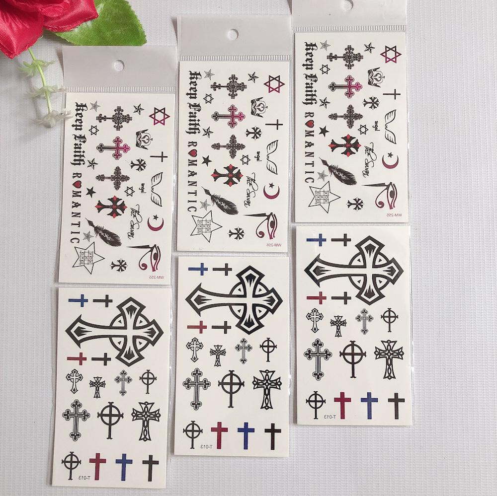 [HCM]Combo 6 tấm hinh xăm dán couple thánh giá đôi album linh tinh (mua 5t tặng mini tattoo)