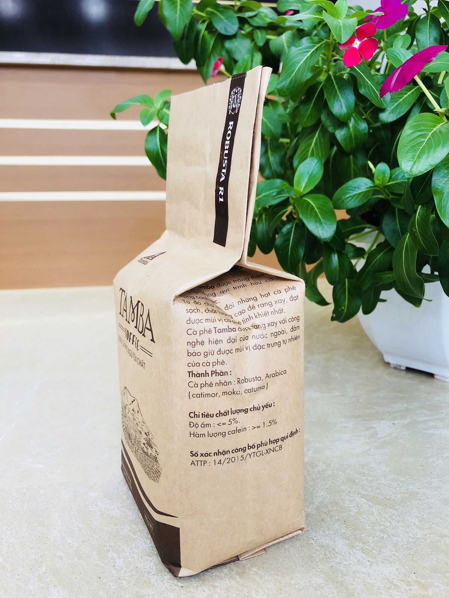 Cà phê bột Robusta R1 - Dark Roast - Tamba Coffee - 500gr