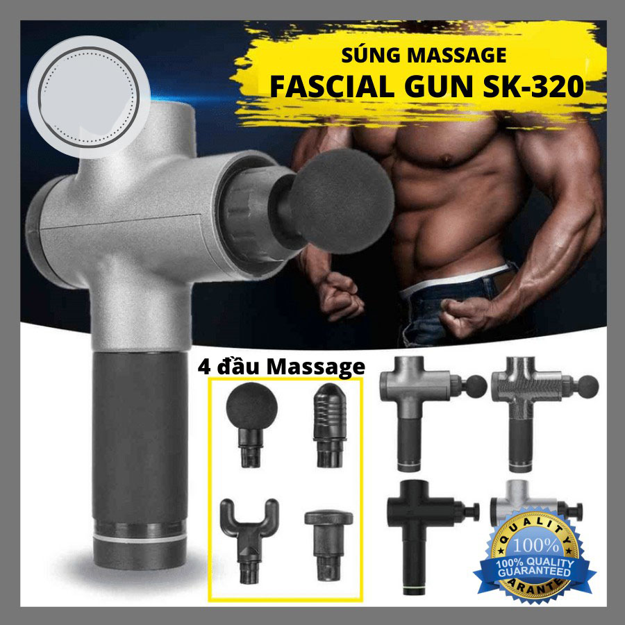 Máy Matxa cầm tay đa năng, Máy Đấm Lưng - Súng Mát xa Súng Mát Xa - Súng Massage Cầm Tay Fascial Gun Hg 320, Máy Massage Cầm Tay Nhật Bản , Đánh Tan Mỡ Bụng, Giãn Nở Cơ Bắp vs 4 đầu masage  Hiệu Quả. siêu giảm giá