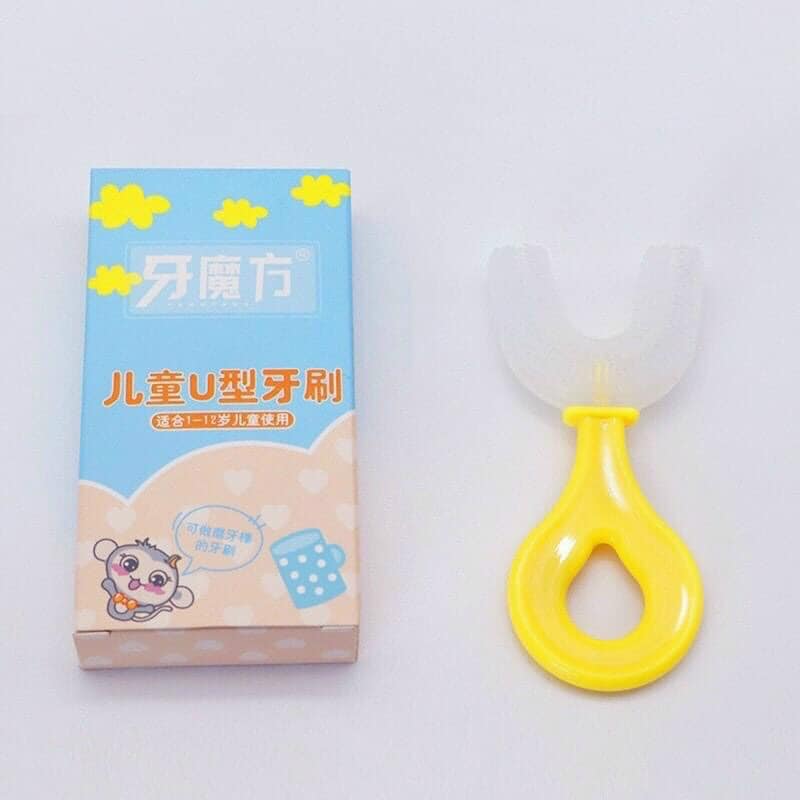 Bàn chải silicon siêu mềm cho bé-bàn chải đánh răng bàn chải mềm hình chữ u, bàn chải đánh răng thông minh cho bé-bàn chải đáng răng trẻ em-dụng cụ đáng răng kiểu mởi-bàn chải đánh răng-bàn chải đánh răng cho bé