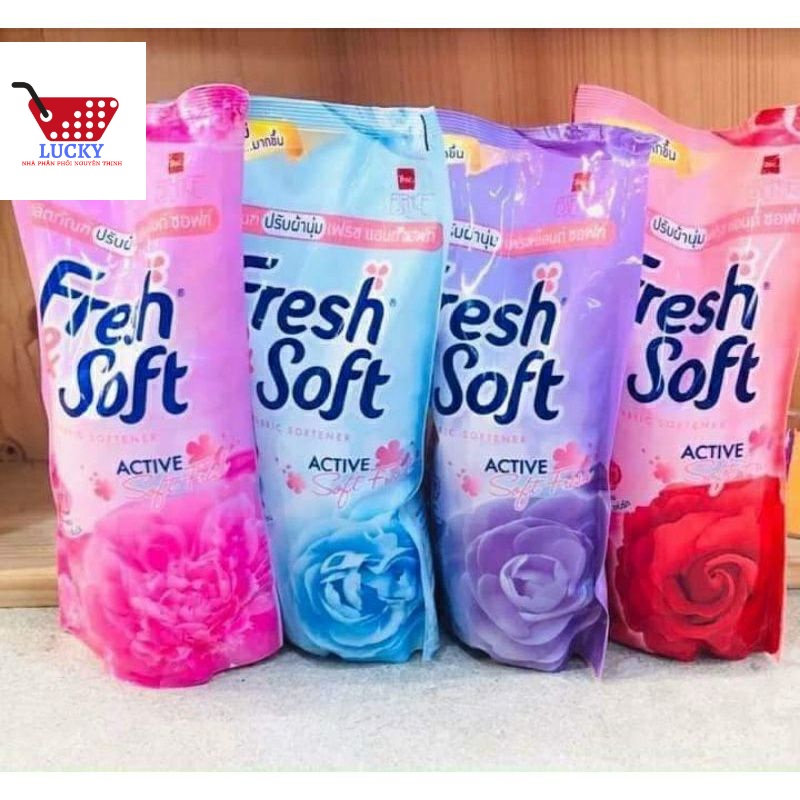 Combo 4 túi xả vải fresh & soft 600ml thái lan