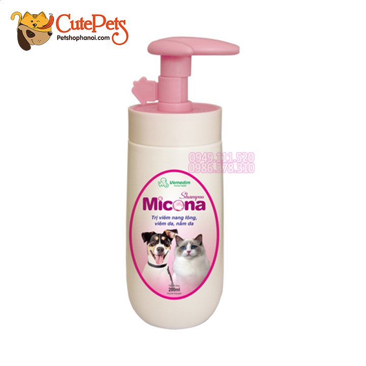 Sữa tắm chó mèo nấm MICONA SHAMPOO
