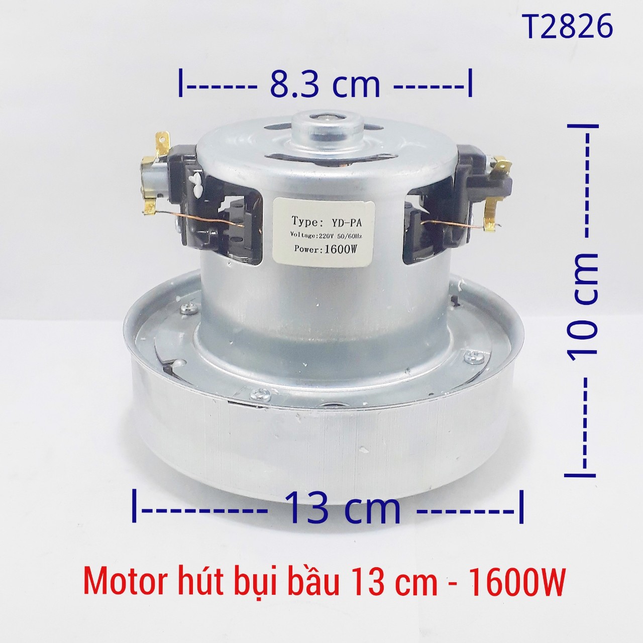 Motor máy hút bui 220v công suất 1400w-1600w-1800w, đường kính bầu 13cm