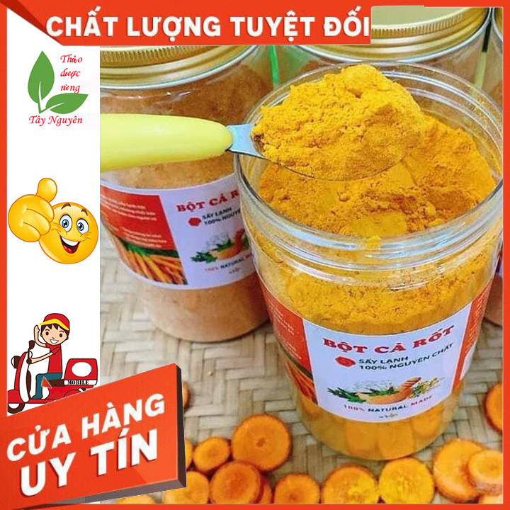 Hộp 500g bột cà rốt sấy lạnh nguyên chất 100%, bột rau củ thơm ngon, bổ dưỡng dùng là mê