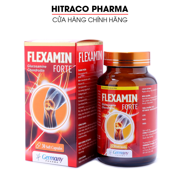 Viên Uống Bổ Xương Khớp Glucosamine Flexamin giảm đau nhức mỏi xương khớp, giảm thoái hóa khớp - Hộp 30 viên