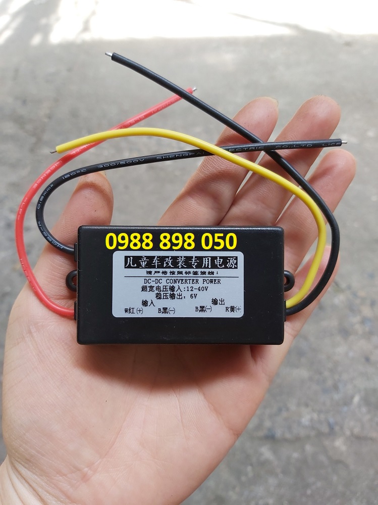 bộ hạ áp điện DC 12v xuống 6v 2a