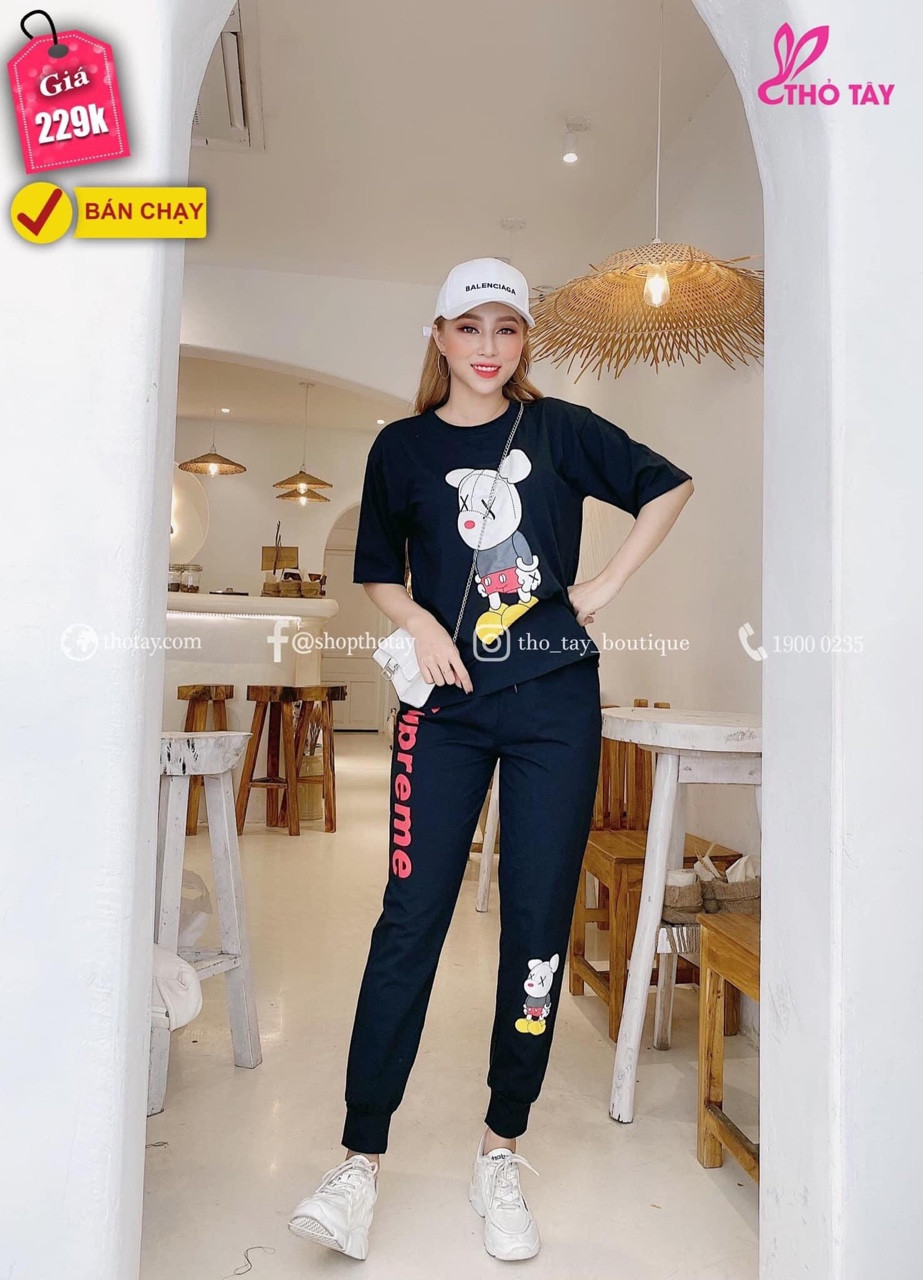 Sét đồ bộ in heo con cute TTSA0502