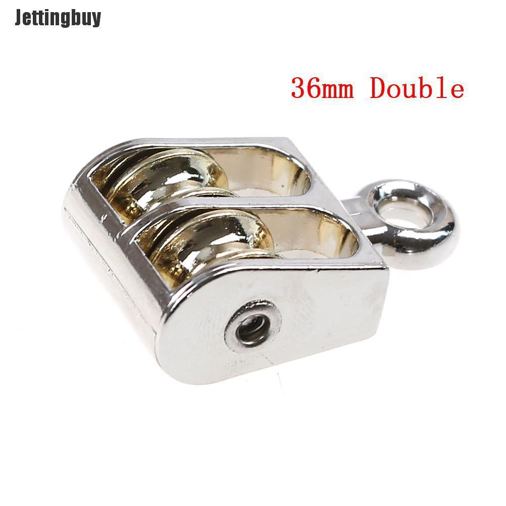 Jettingbuy 36/52/75mm Metal sheave zinc alloy pulley mini single/double pulley for diy