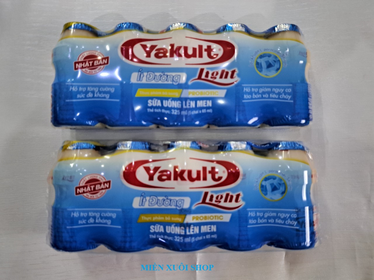02 Lốc sữa chua uống lên men ít đường yakult light 65ml