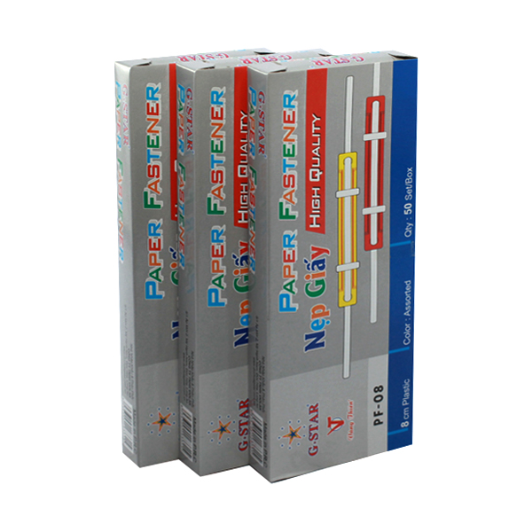 2 hộp acco nhựa (nẹp giấy) Gstar