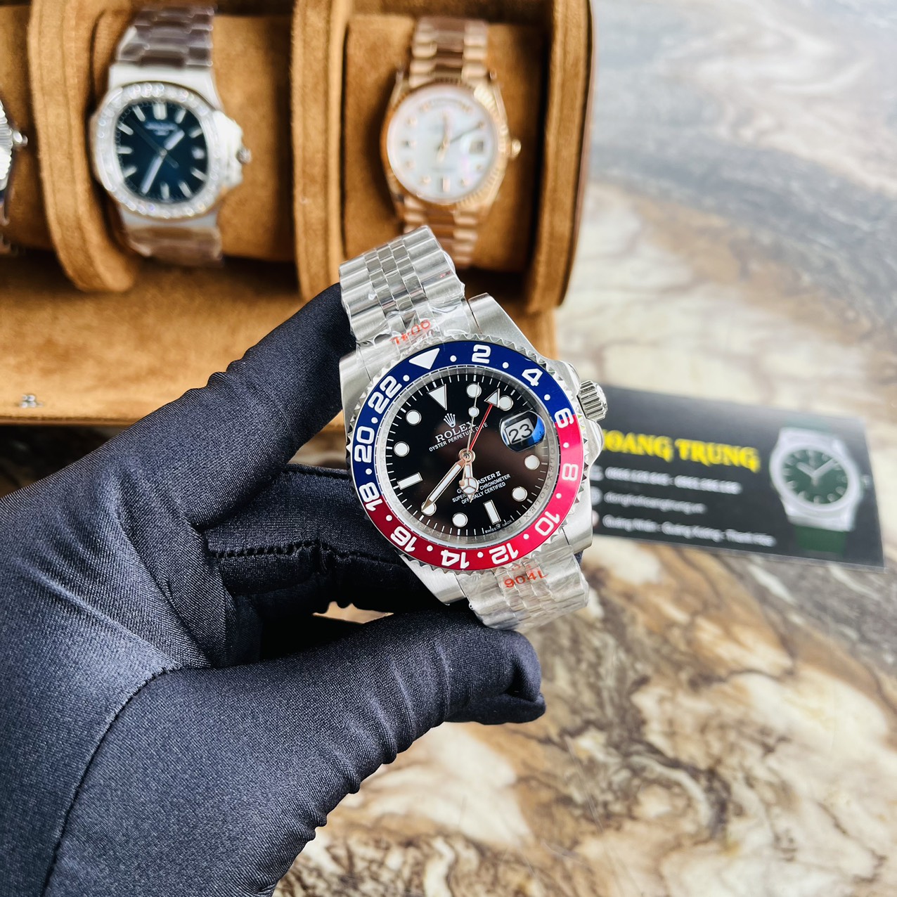 [ẢNH SHOP CHỤP] Đồng Hồ Nam R0LEX Pepsi và Batman Máy Cơ Automatic cao cấp
