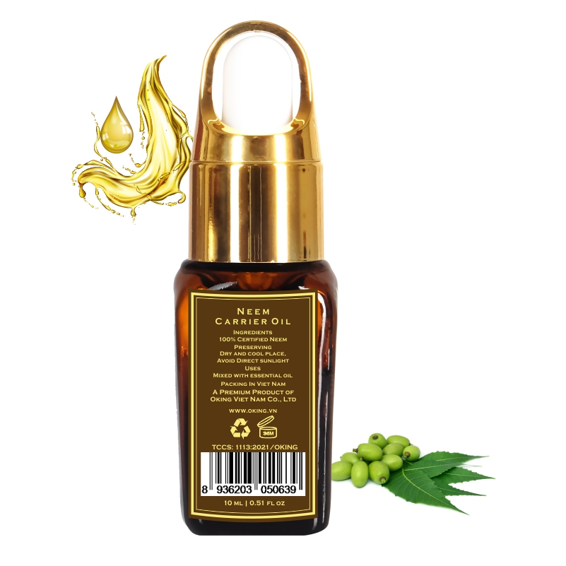 [HCM][Size dùng thử] Dầu Neem nguyên chất Oking (Neem) 10ml
