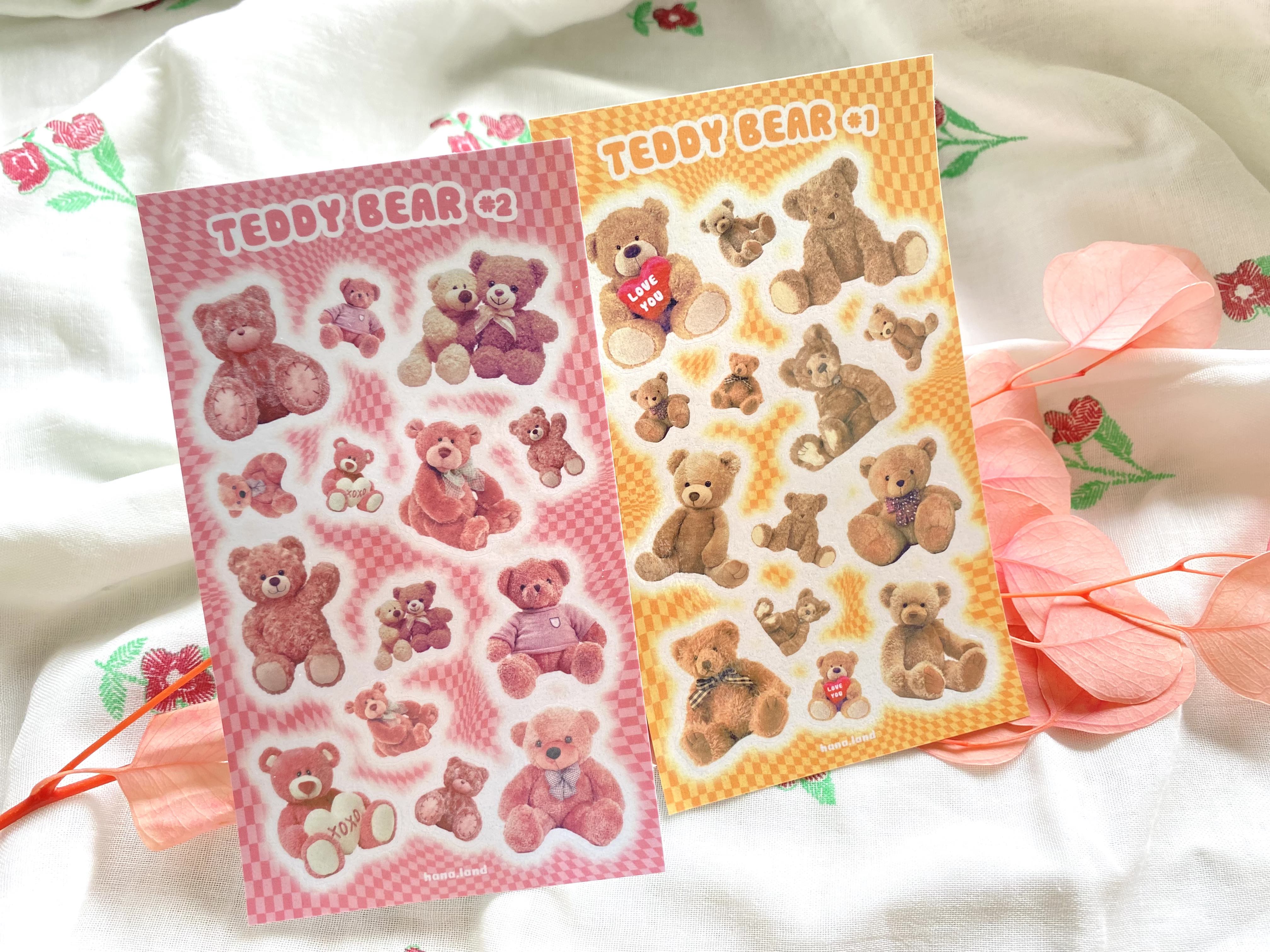 [Teddy] Sticker decal gấu bông Teddy Bear (cán màng bóng)_ hanaland
