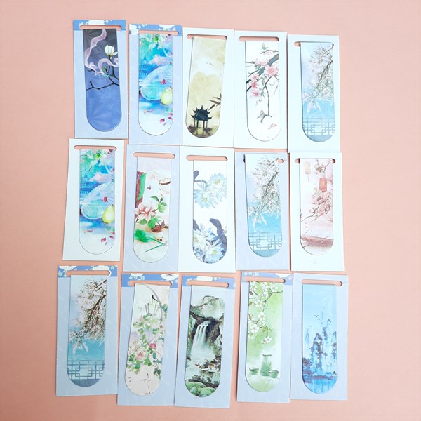 [HCM]Combo 5 Bookmark Nam Châm Đánh Dấu Sách - Phong Cảnh Cổ Trang (Mẫu Ngẫu Nhiên)