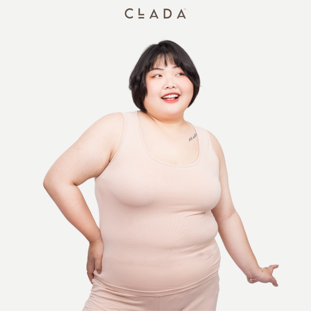 Áo ba lỗ nữ bigsize thương hiệu CLADA - Baby pink