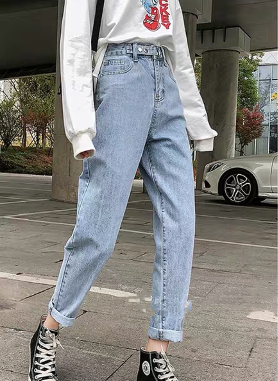 [HCM]Quần jean nữ BIG SIZE phom baggy phong cách hàn quốc hot trend dành cho người béo 3369