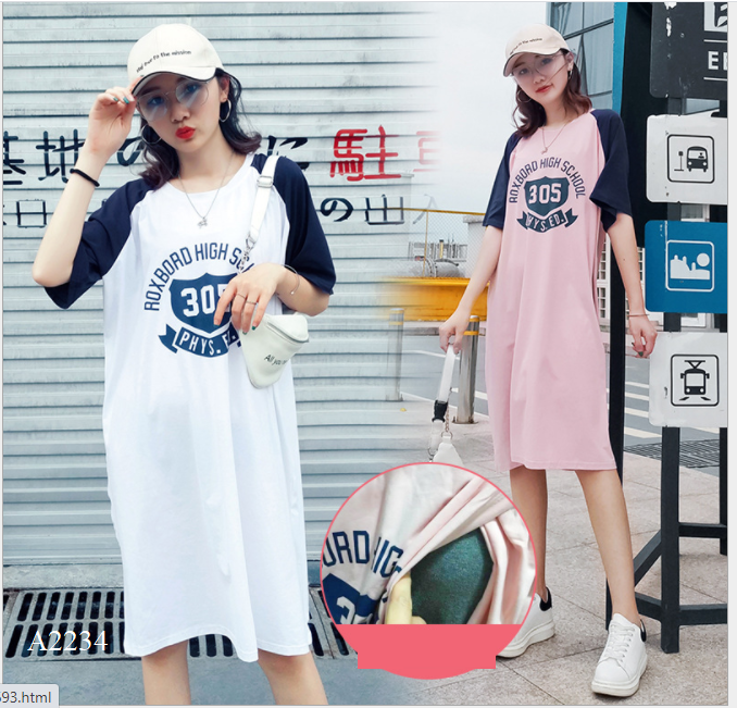 Váy Bầu Cho Be Bú Ti A2234