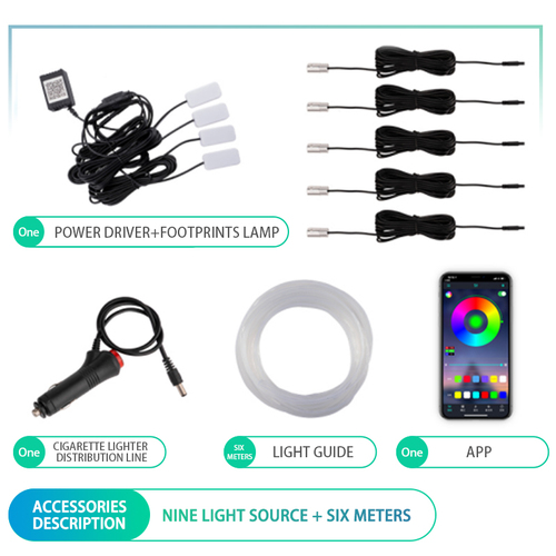 Car Mouldings 12V Car Dashboard Decoration Strips Auto Atmosphere Light