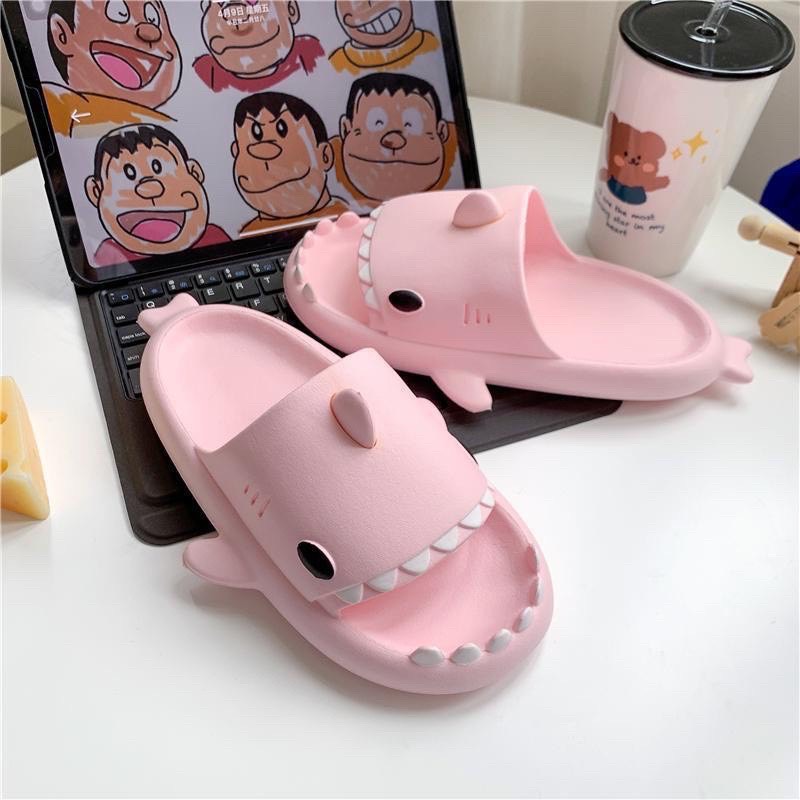 [Dép Người Lớn - Sẵn Hàng] Dép Cá Mập Dễ Thương Size Lớn Cho Nam Nữ Tăng 2 size
