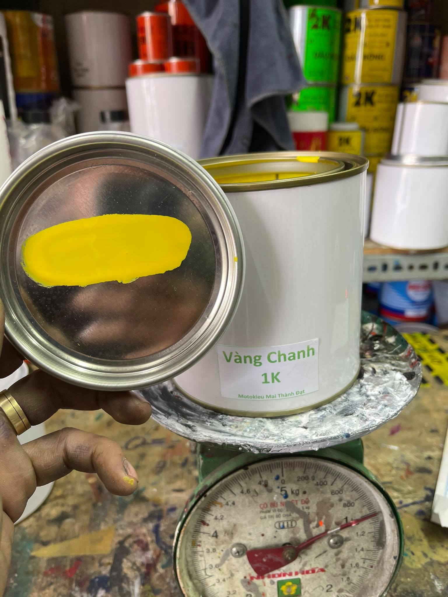 Màu Sơn Cơ Bản Dùng Để Pha Màu đóng lon 1Kg , Motokieumaithànhđạt